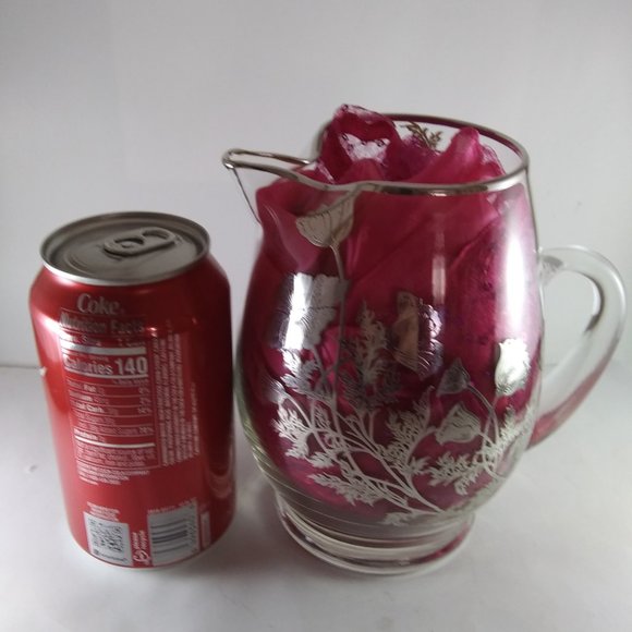 Vintage Sterling Silver Overlay Pitcher - Picture 7 of 12